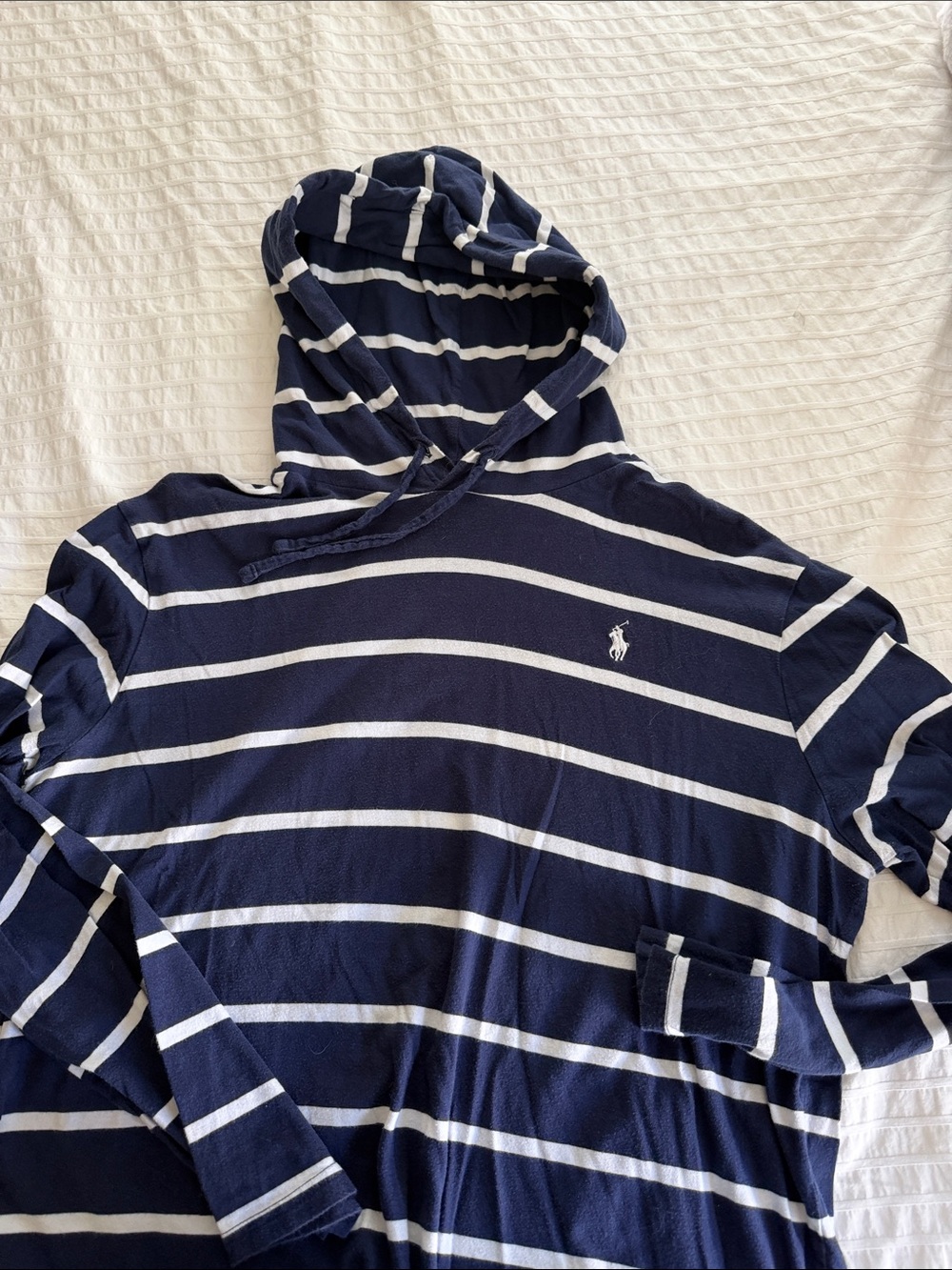 Polo by Ralph Lauren Navy & White Striped Hoodie
